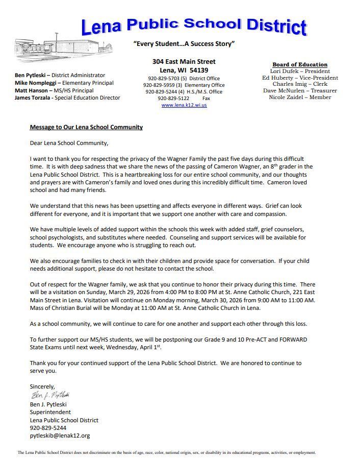 Community Letter 3-23-26