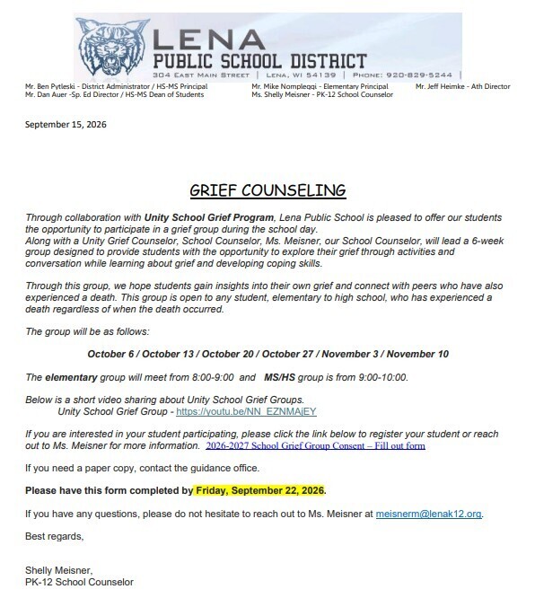 Grief Counseling Information