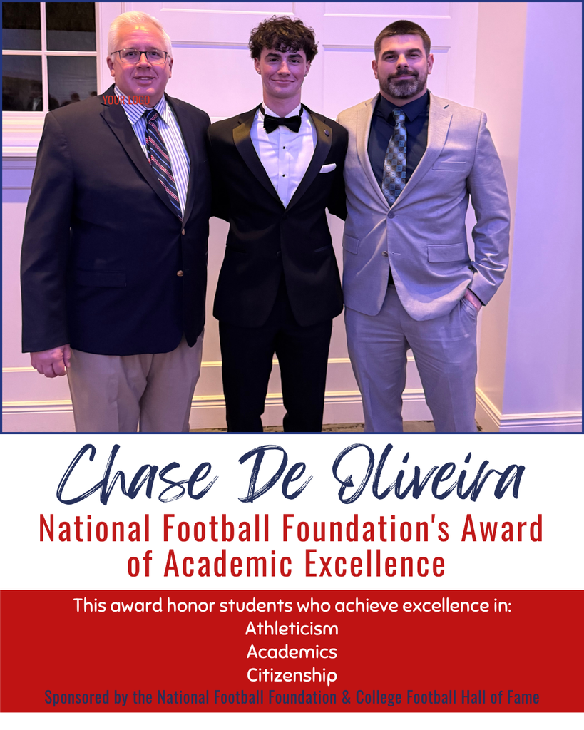 Chase De Oliveira Nat'l Football Foundation's Award of Academic Excellence