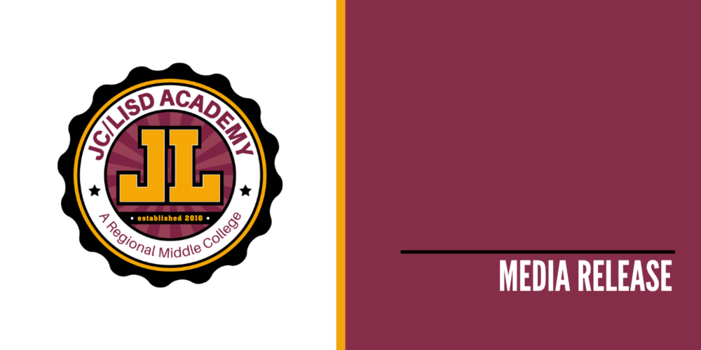 Media release with JC LISD Academy logo