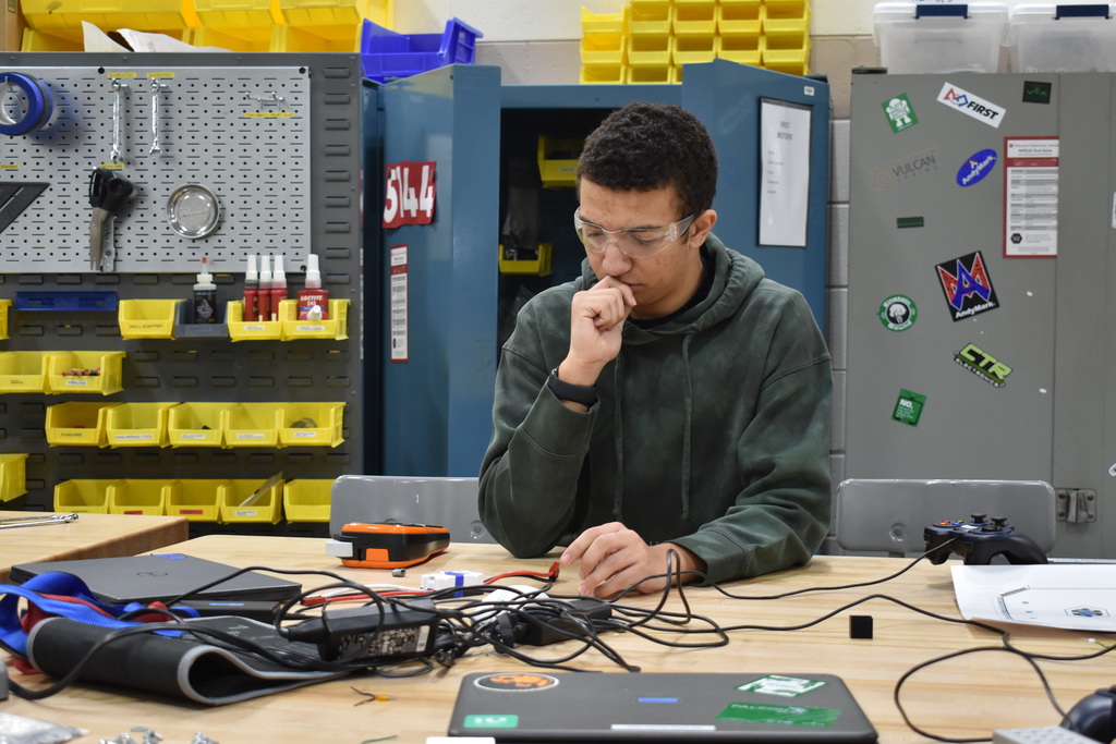 Student working in the lab