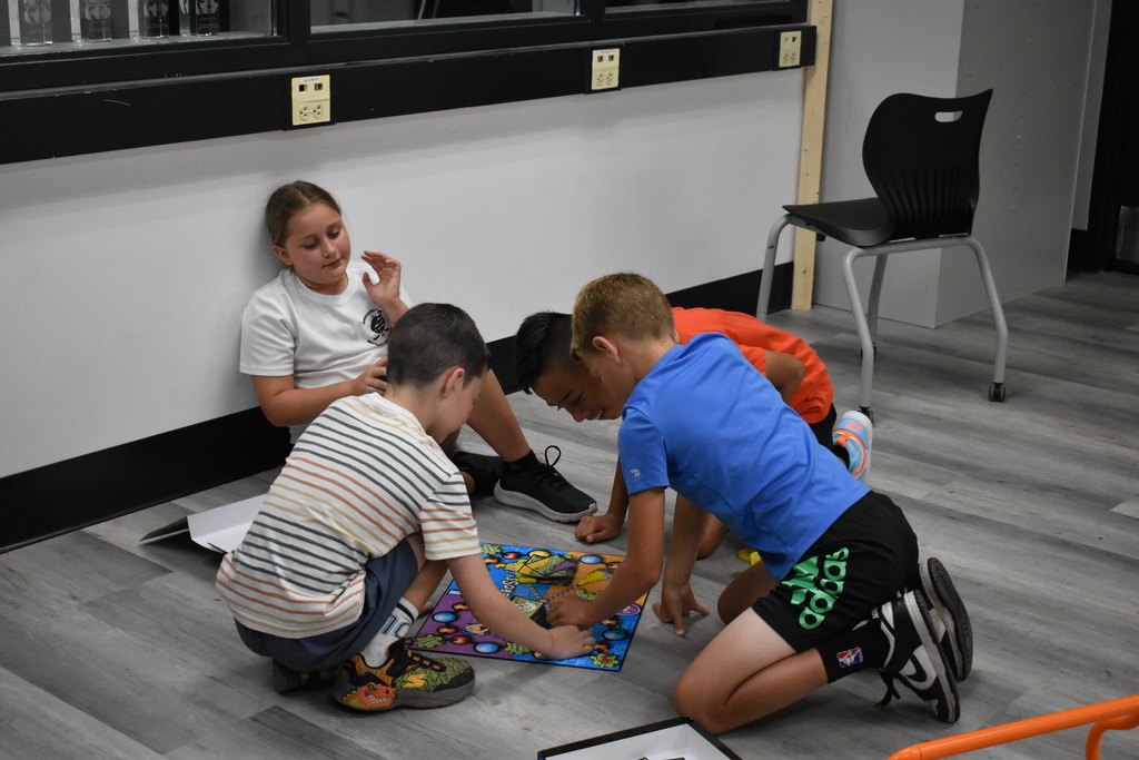 Students playing a game