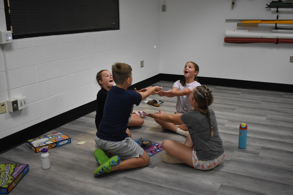 Students catching an object