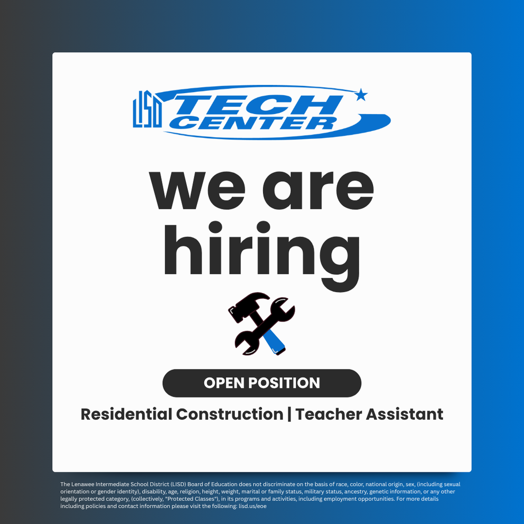 Job post for Teacher Assistant Residential Construction