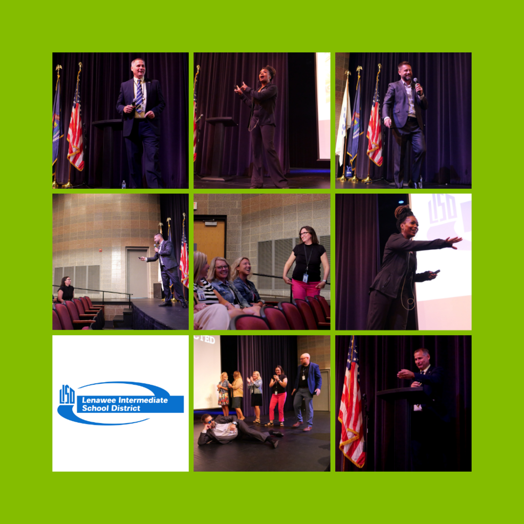 Photo collage of opening day speakers and staff
