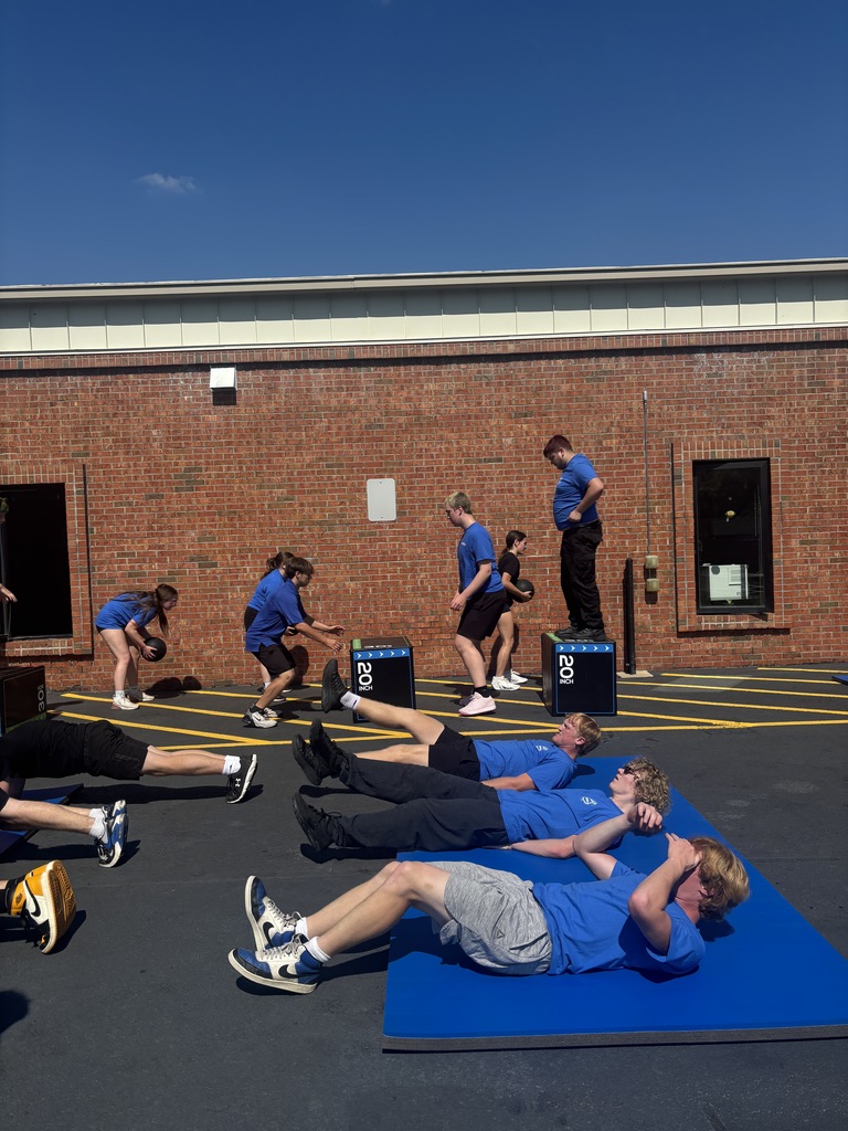 More students exercising.