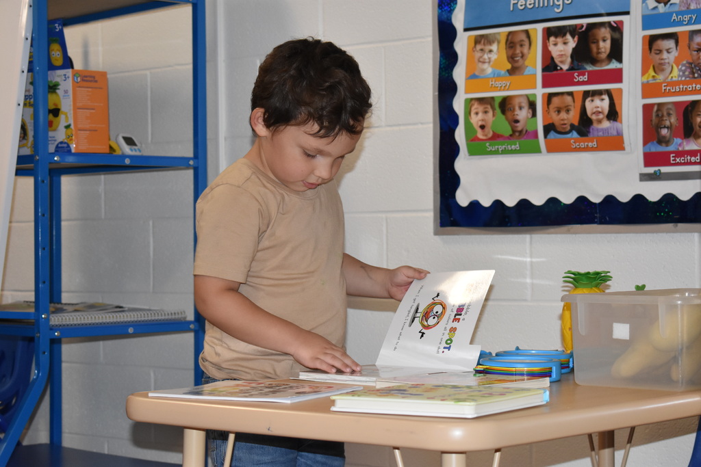 A child reading a book