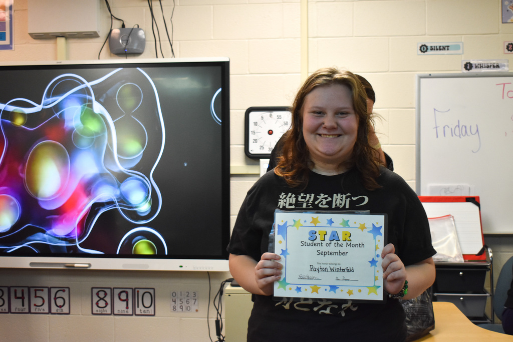 Student of the month Payton
