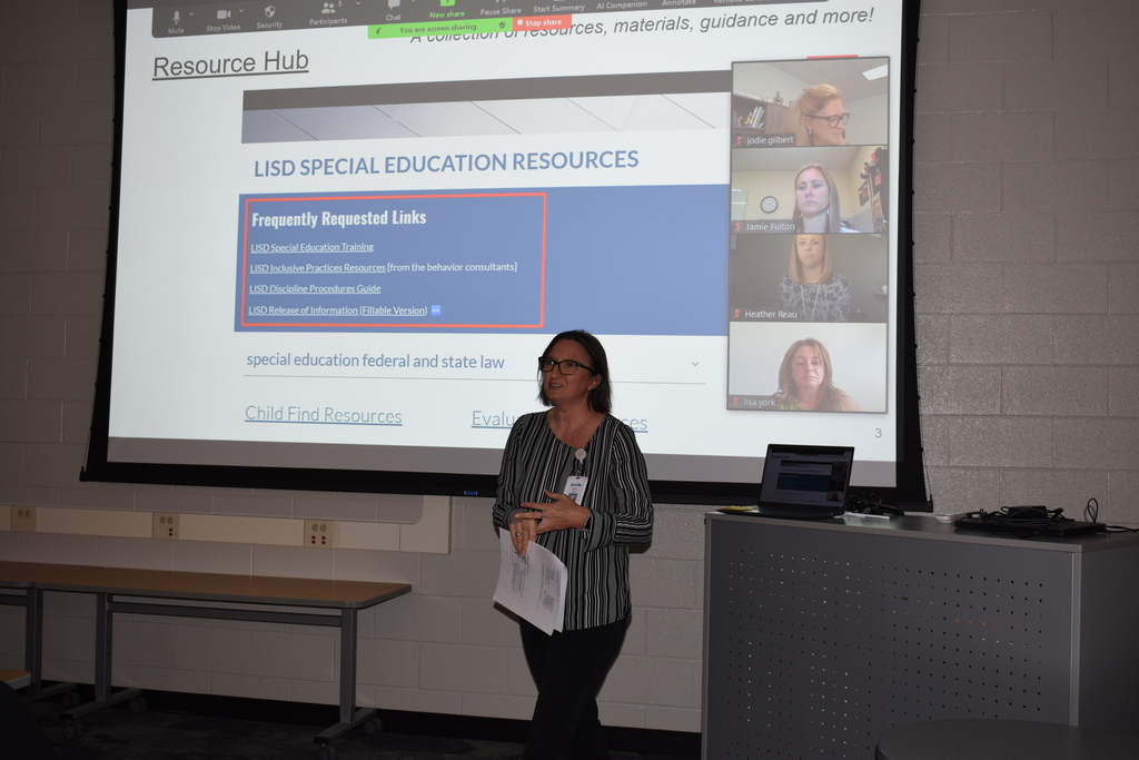 Alena York presenting on Special Education