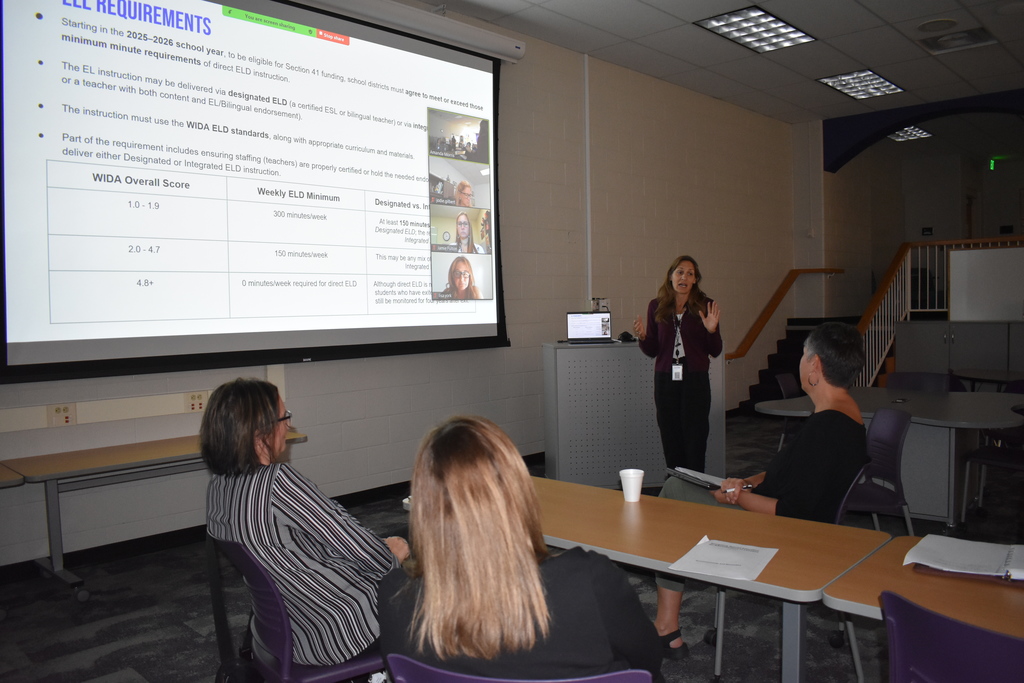 Karen Rayner presenting to the group