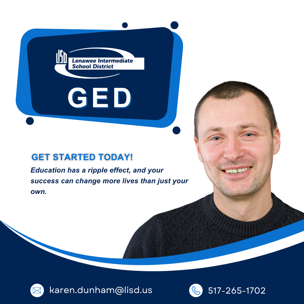 A graphic about our GED options at the LISD