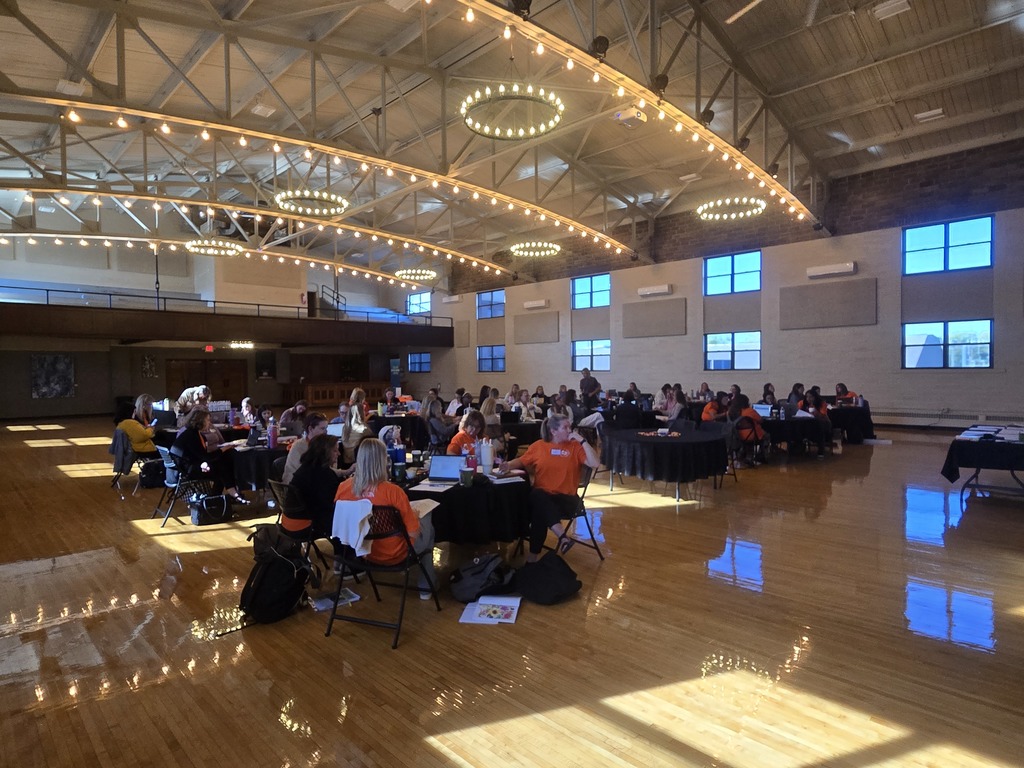 Literacy Coaches in the Armory for the conference