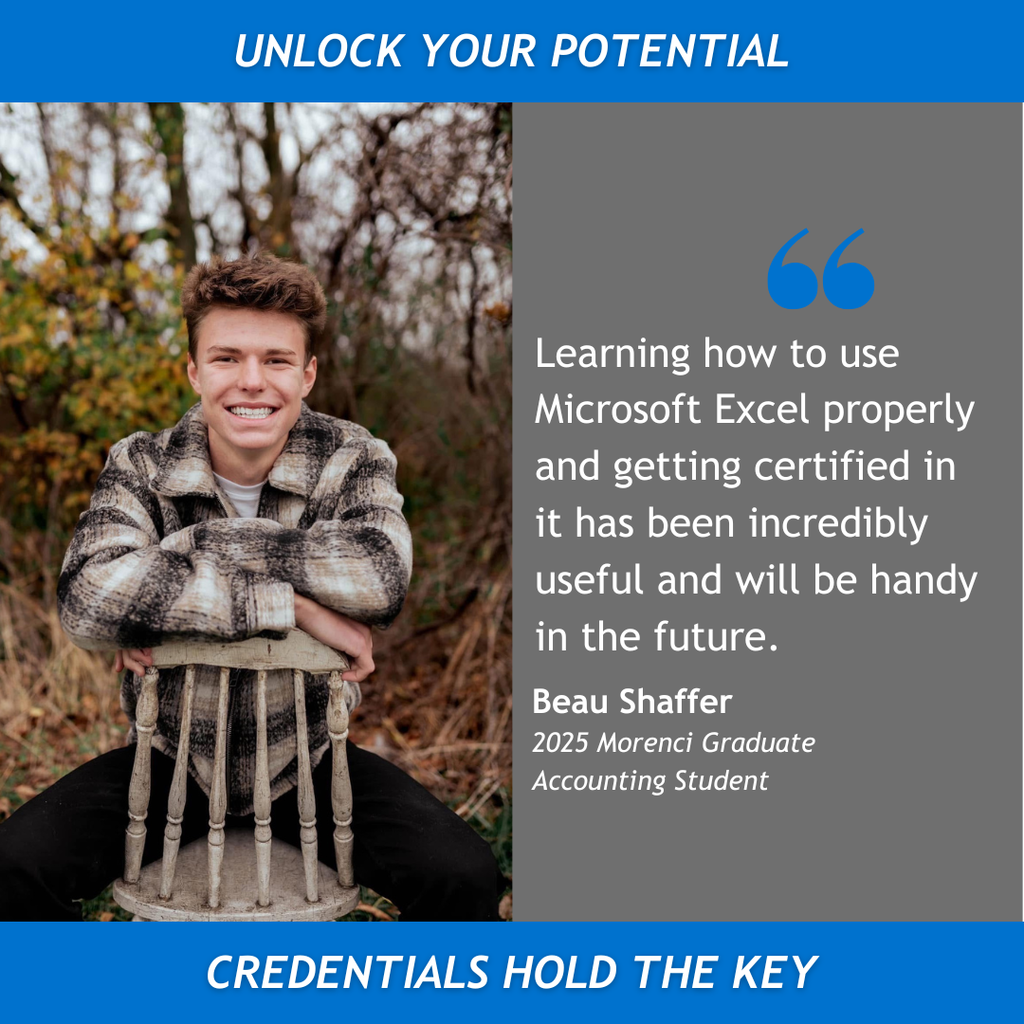 graphic with a quote from a student about the Accounting Program