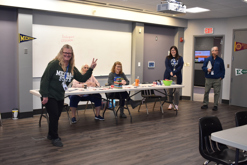 Our staff greeting people as they enter