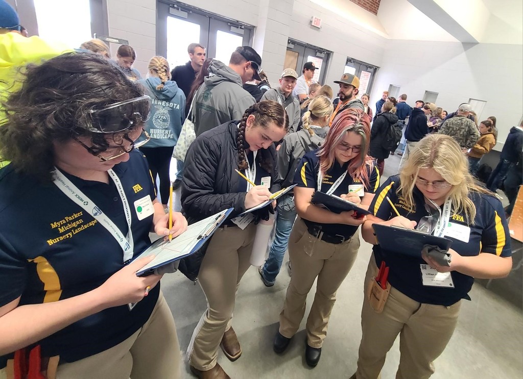 Students before the start of their competition