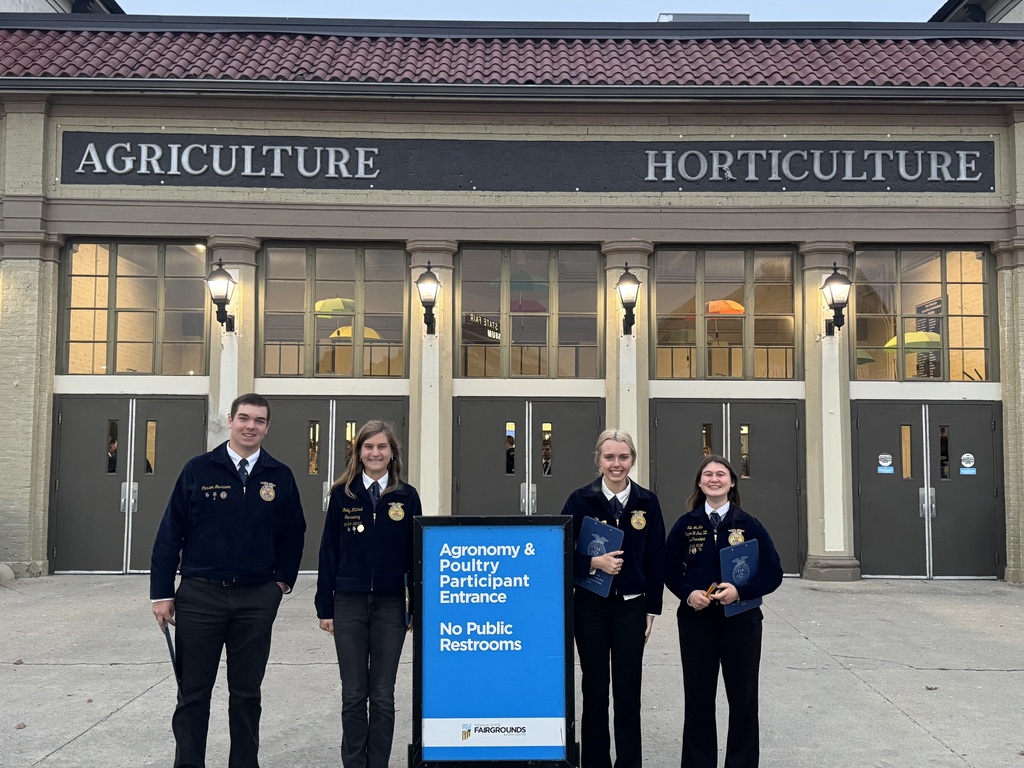 Students outside of the building at the competition