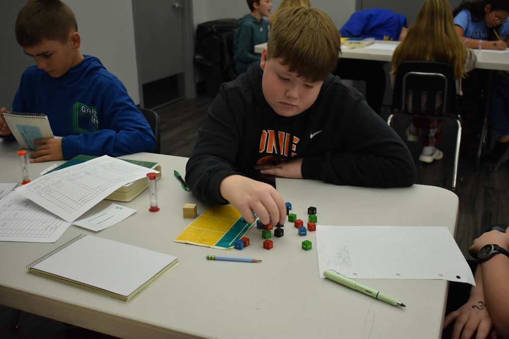 a student thinking about his next move