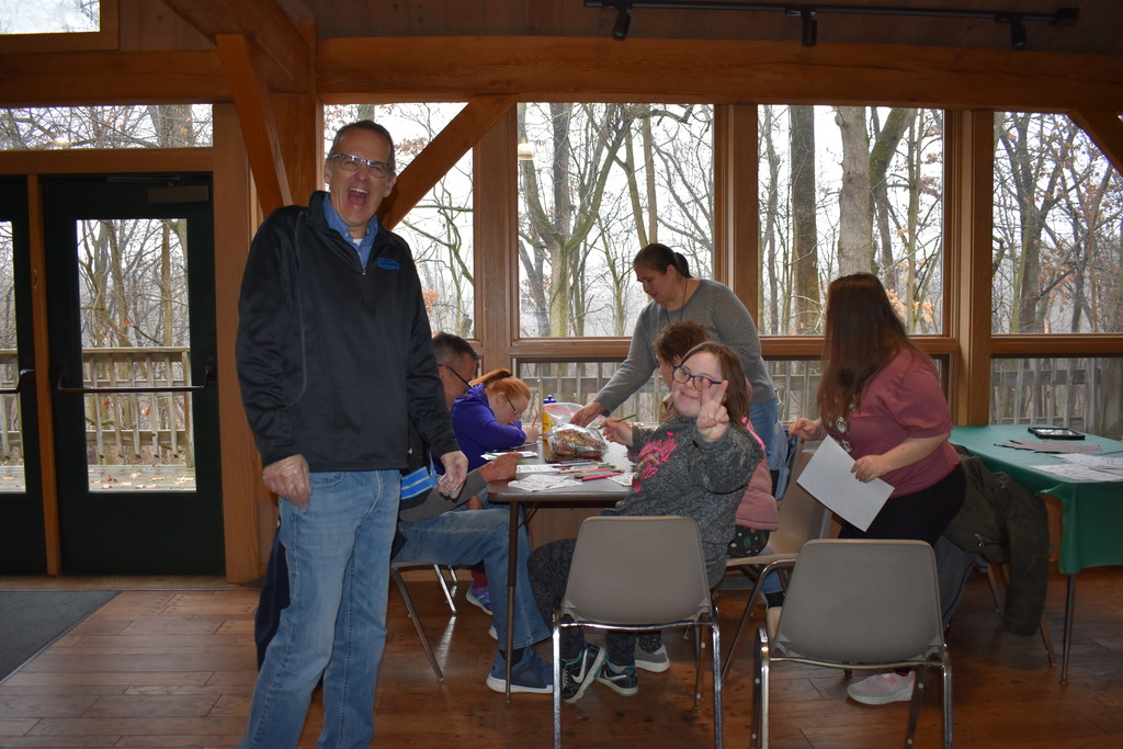 Students and staff enjoying an activity