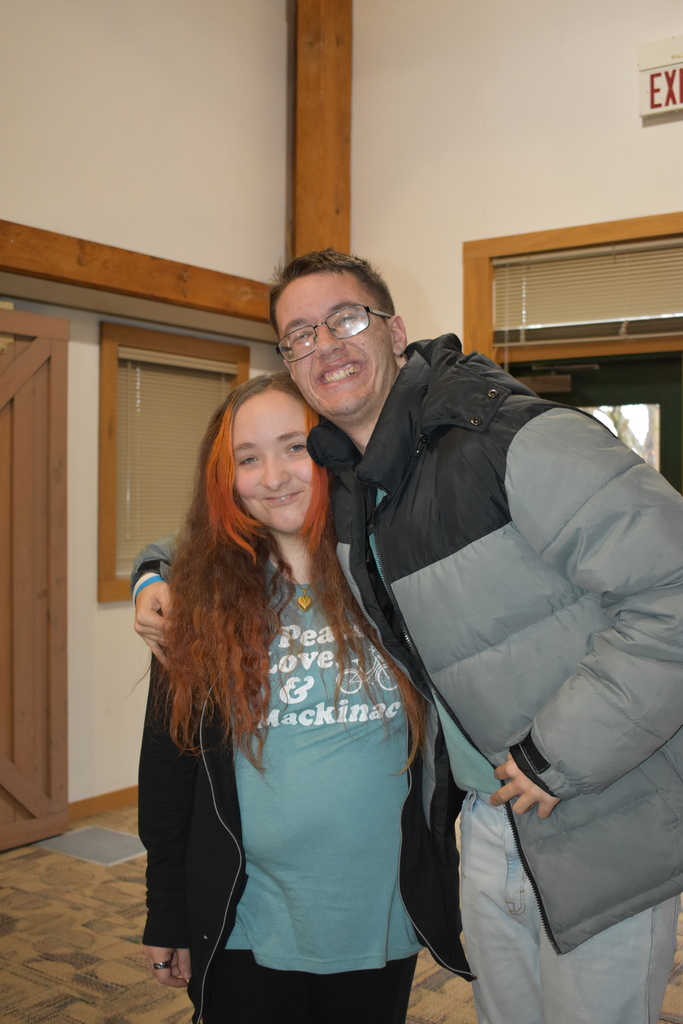 Two students posing for a photo