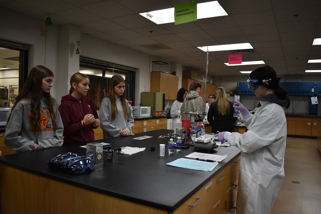 Students touring bioChem