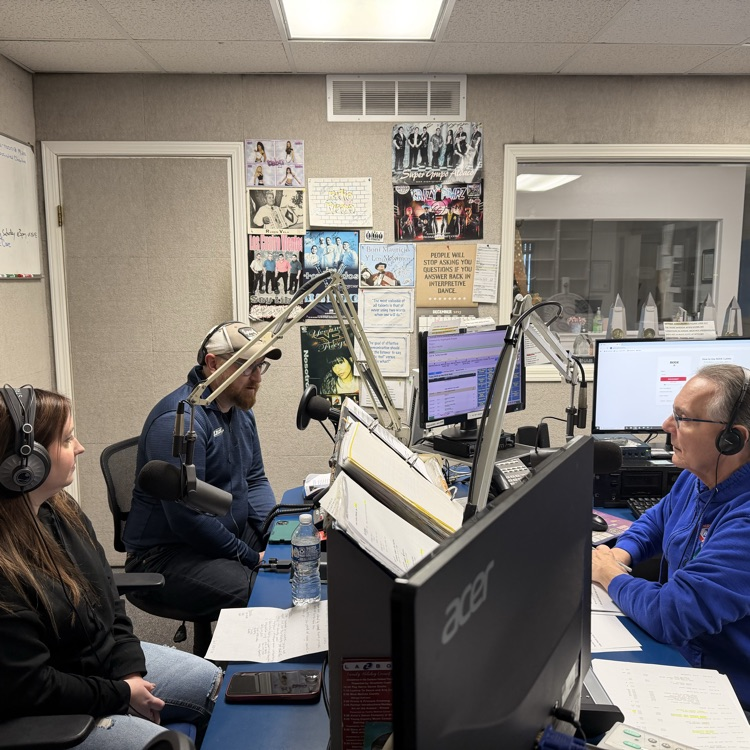 in the radio studio with Dale from WLEN