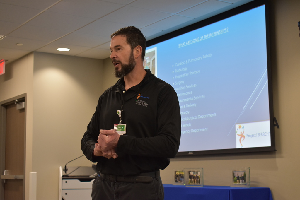 Glen Bowman presenting about the program