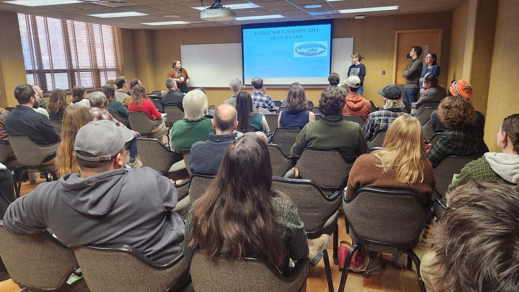Students presenting with the River Raisin Watershed Council.