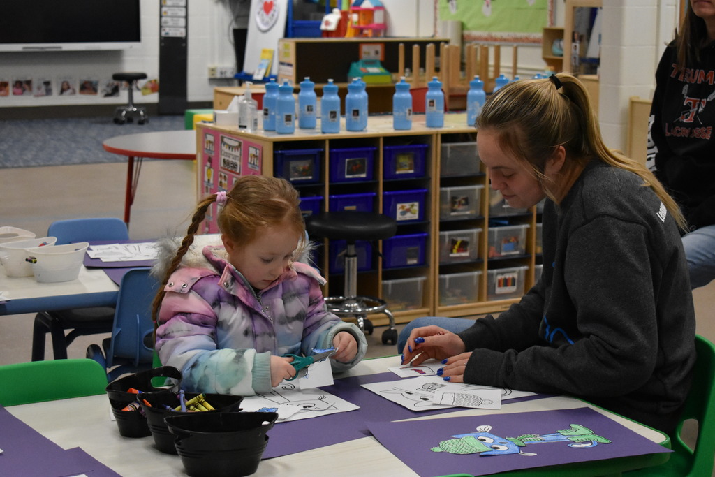 a teacher and student coloring