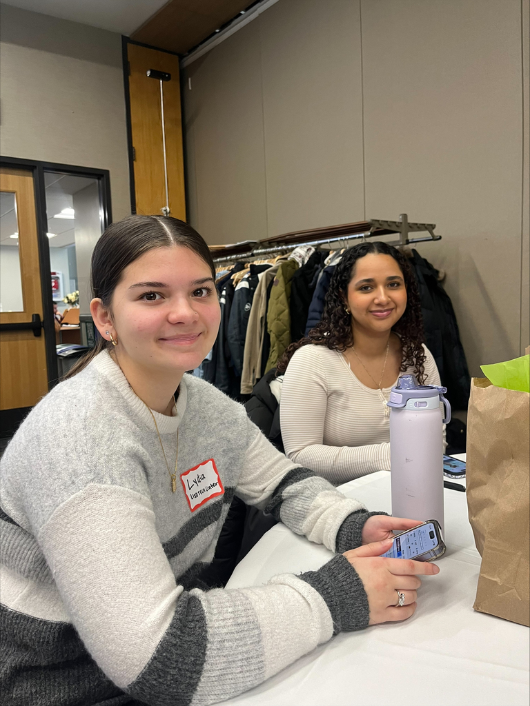 Two students posing for a photo
