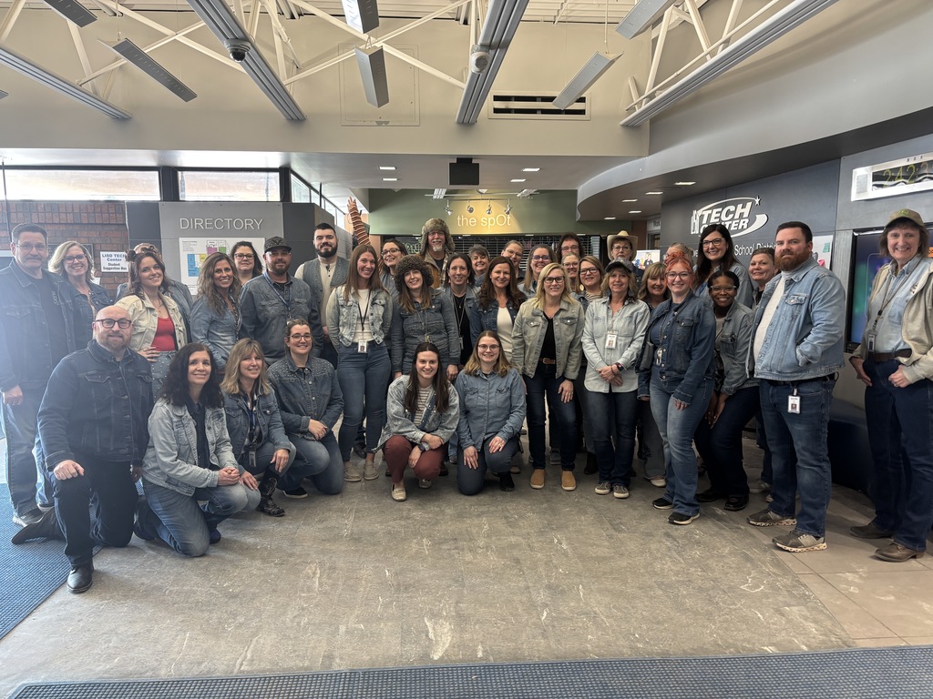 Whole staff in denim