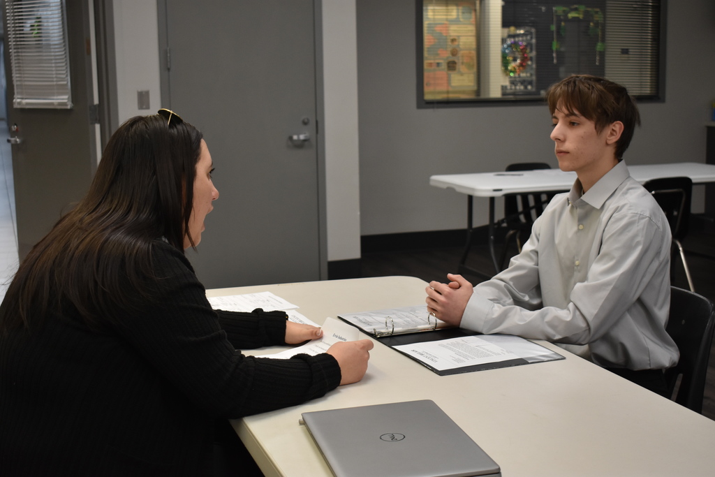 A student in an interview