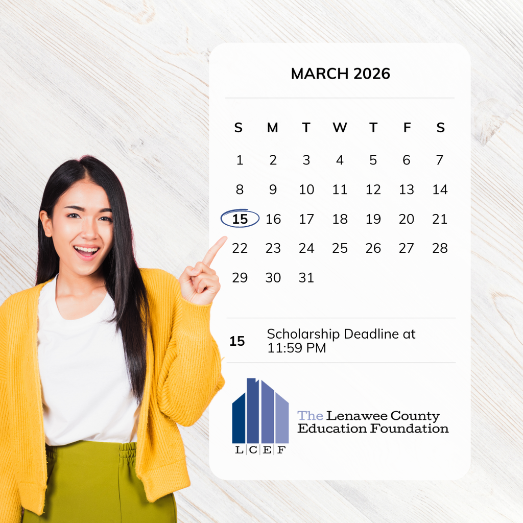 Graphic with a calendar that has march 15 circled and a person pointing at the date