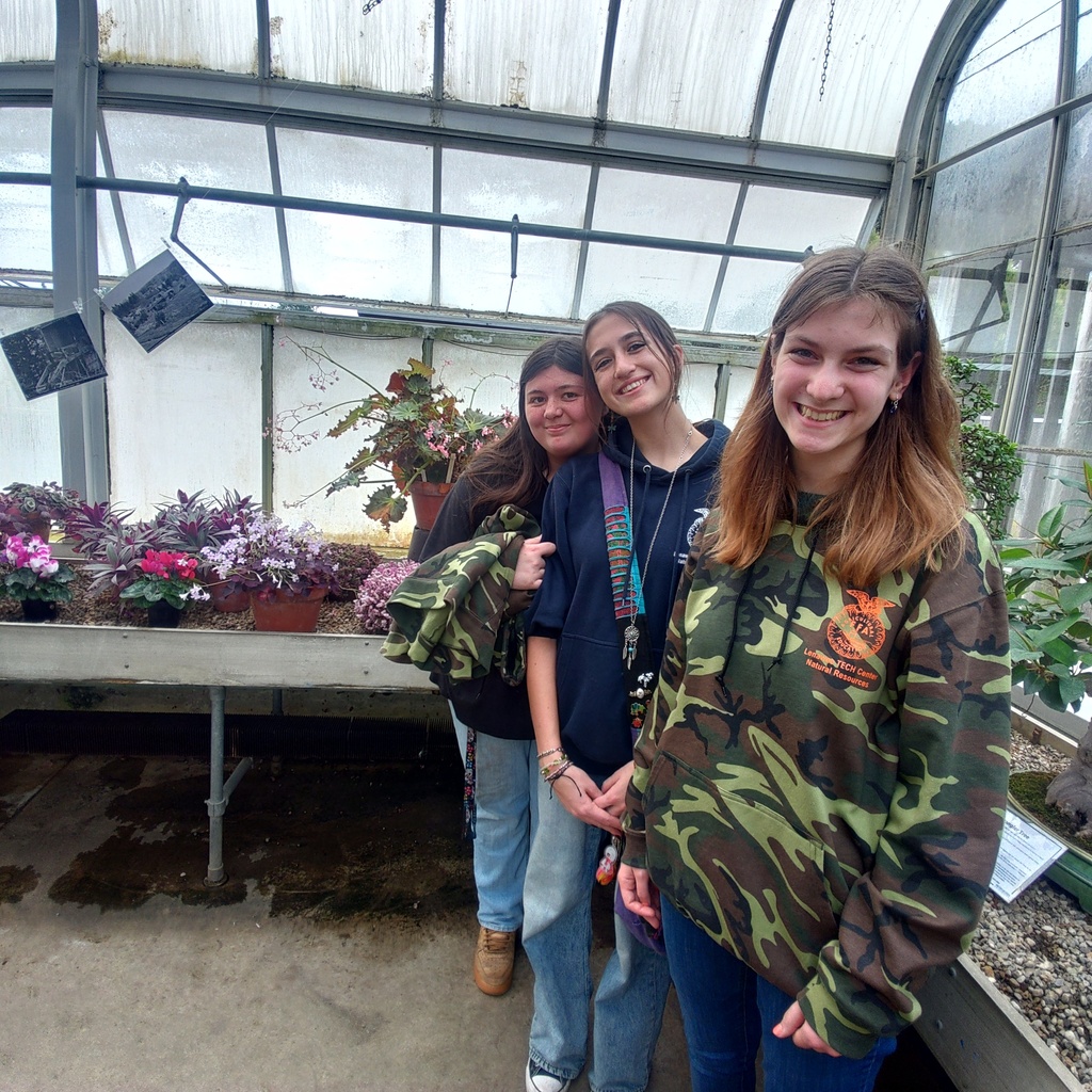 Students in greenhouse