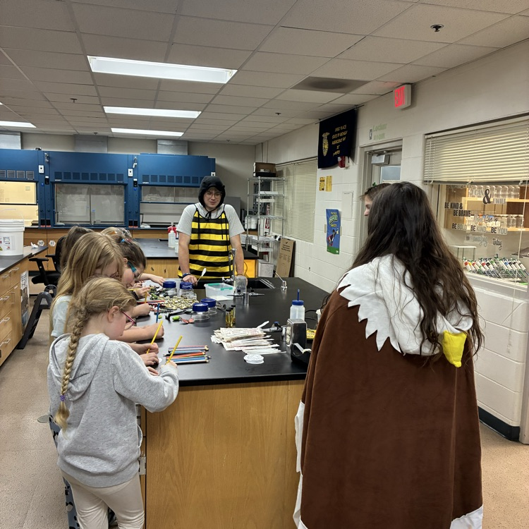 Students exploring trades from TECH Center students in a lab