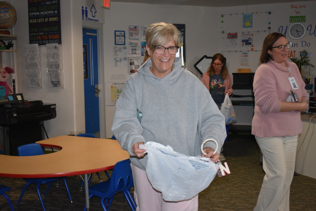 a staff member searching for eggs