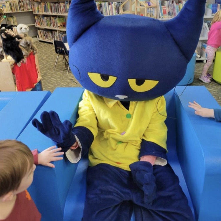 High fives from Pete the Cat