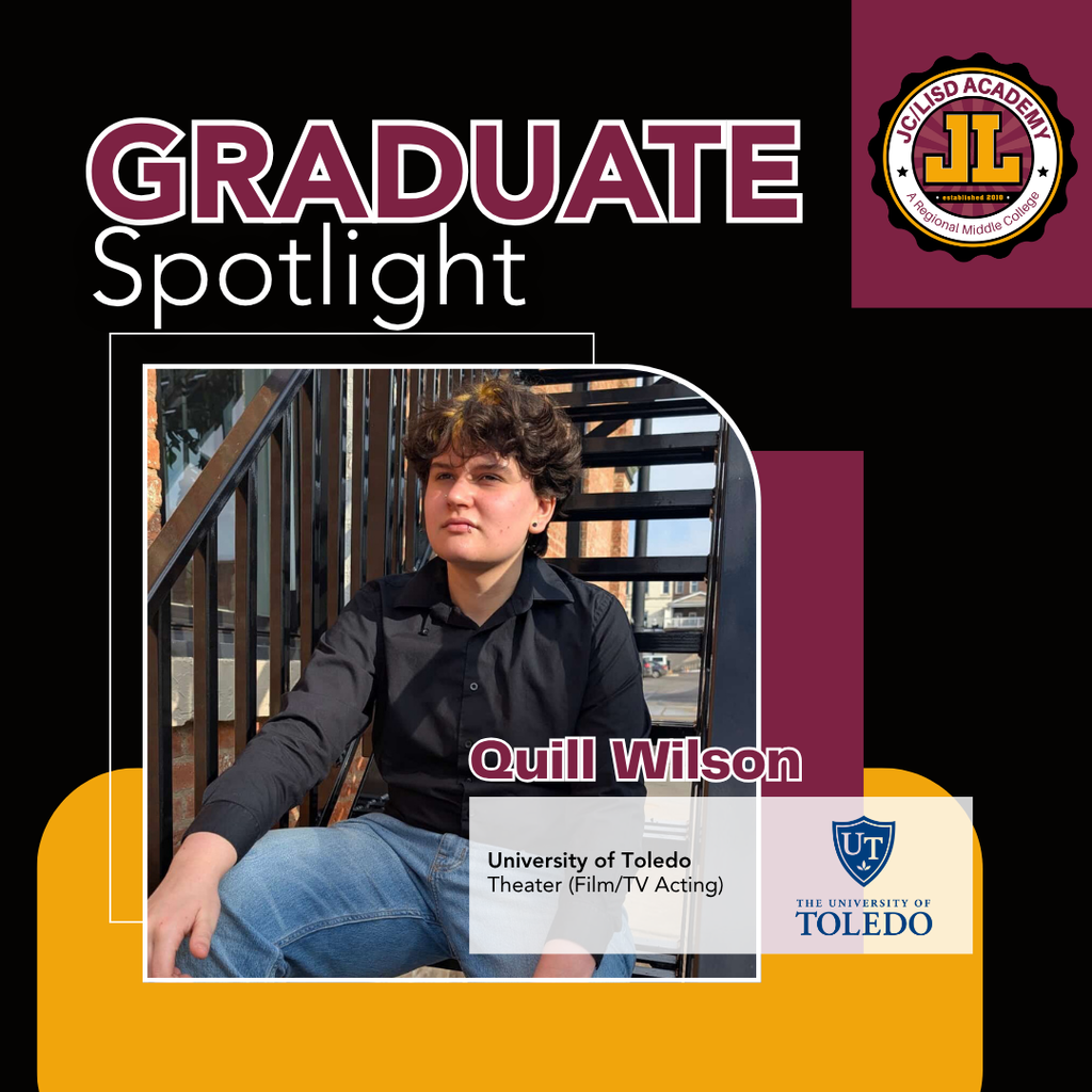 Graduate Spotlight for Quill that includes his photo