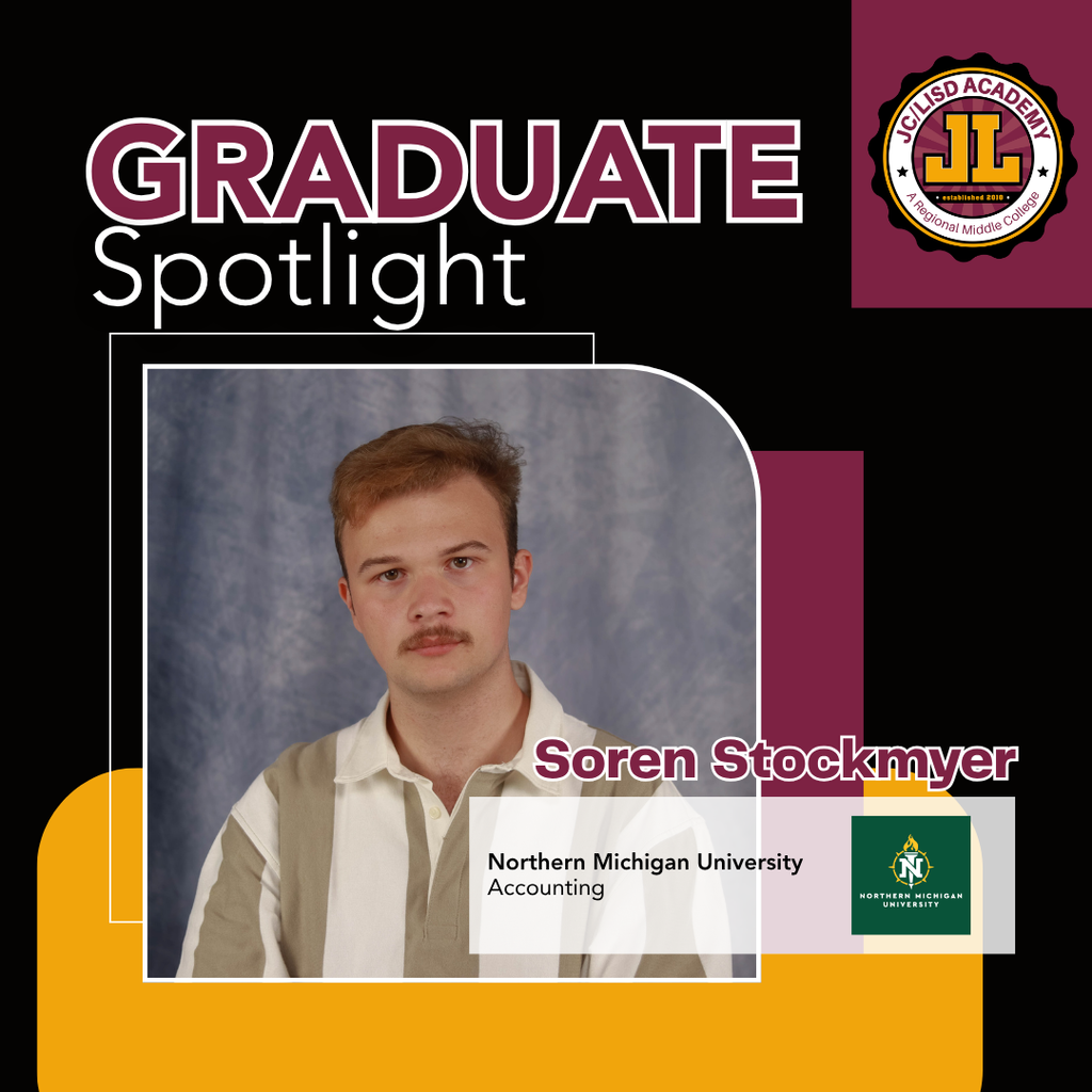 Graduate spotlight of Soren Stockmyer, featuring his photo