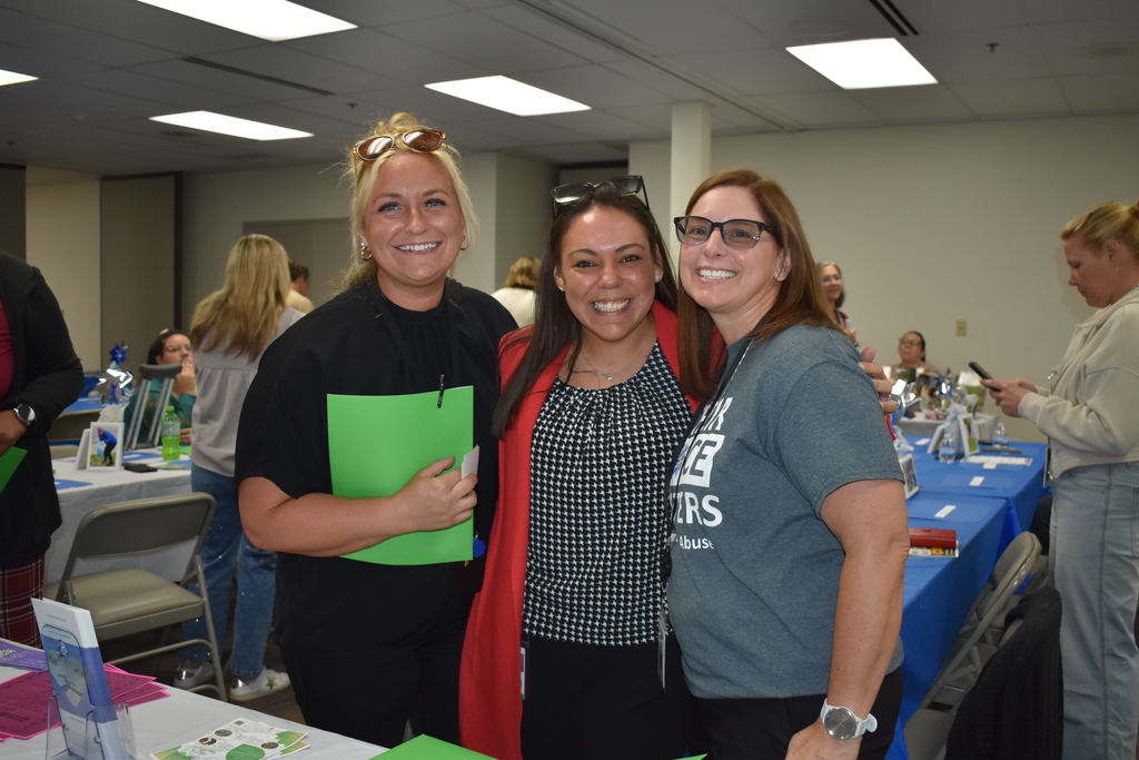 Kelly Shiels from the LISD with two County employees