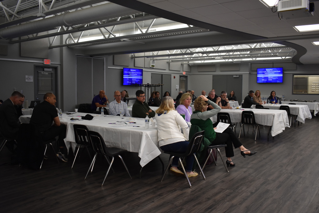 A photo of members at the breakfast