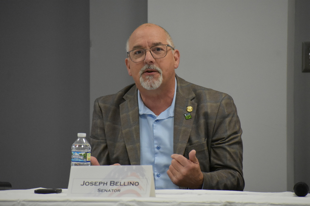 Senator Bellino at his seat
