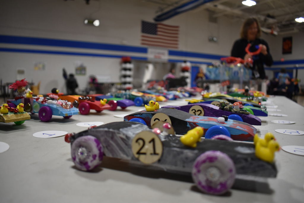 A photo of the cars on the table
