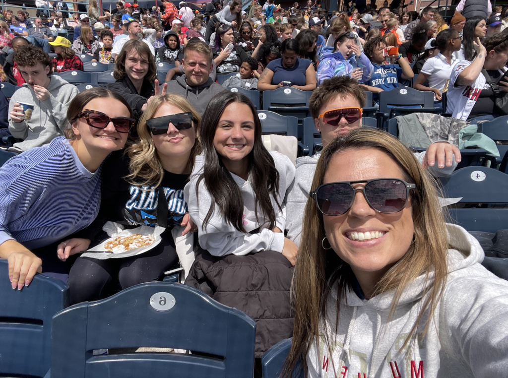 Students Enjoying Baseball Game