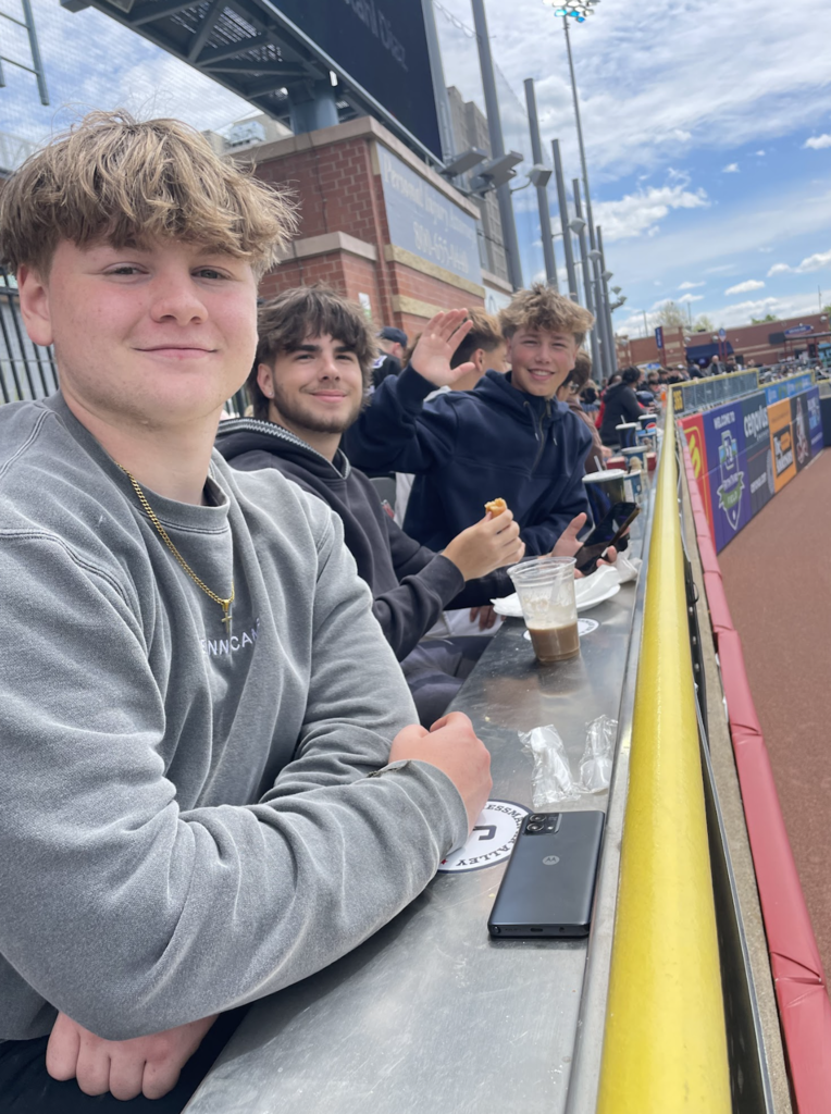 Students Enjoying Baseball Game