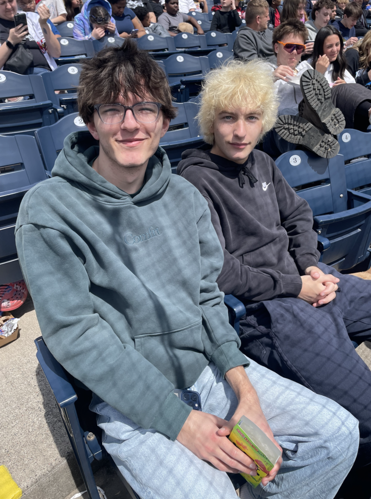 Students Enjoying Baseball Game