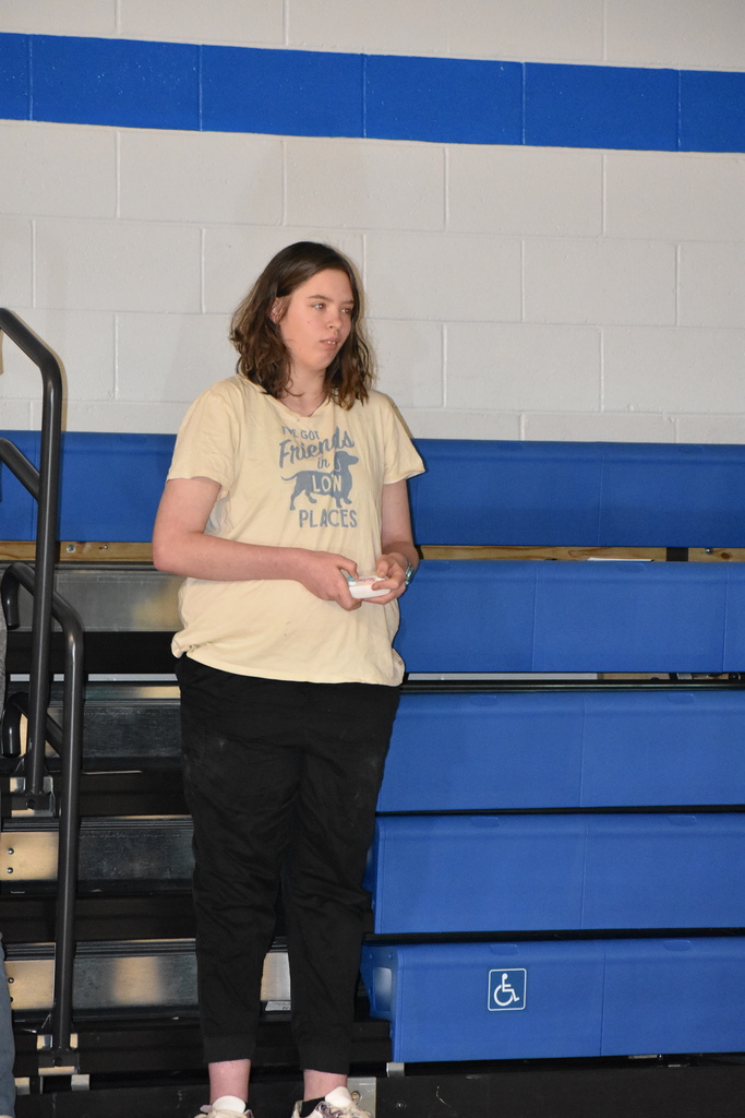 A student racing her car