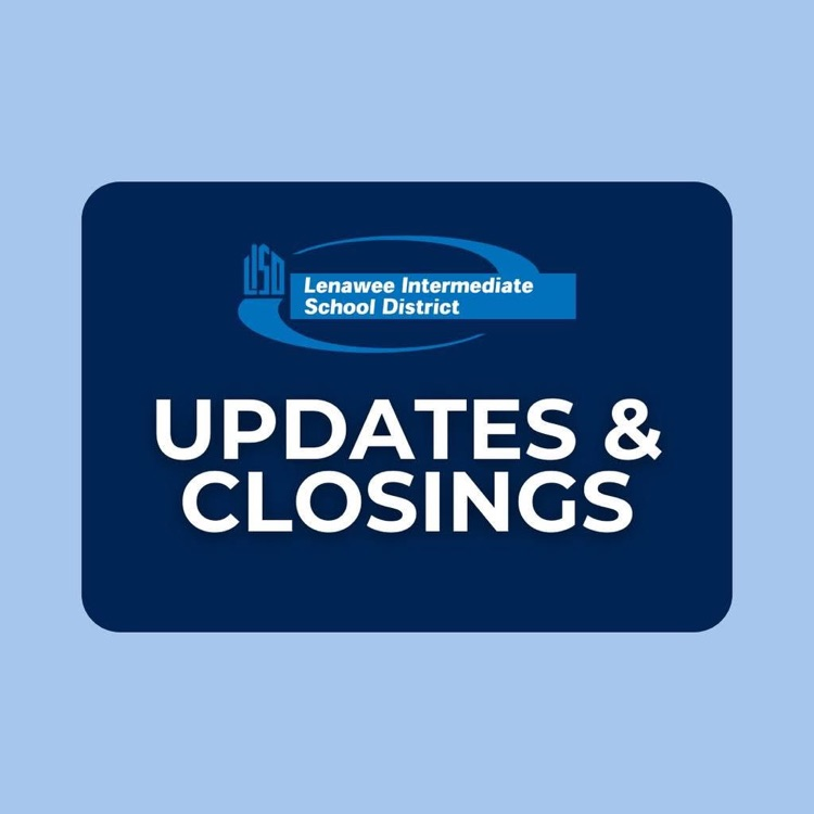 a graphic that reads updates and closings