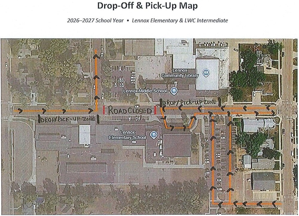 drop off and pick up map