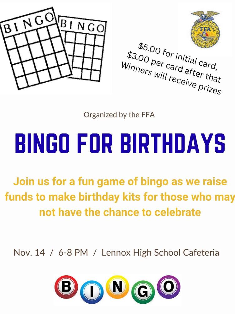 ffa bingo for birthdays