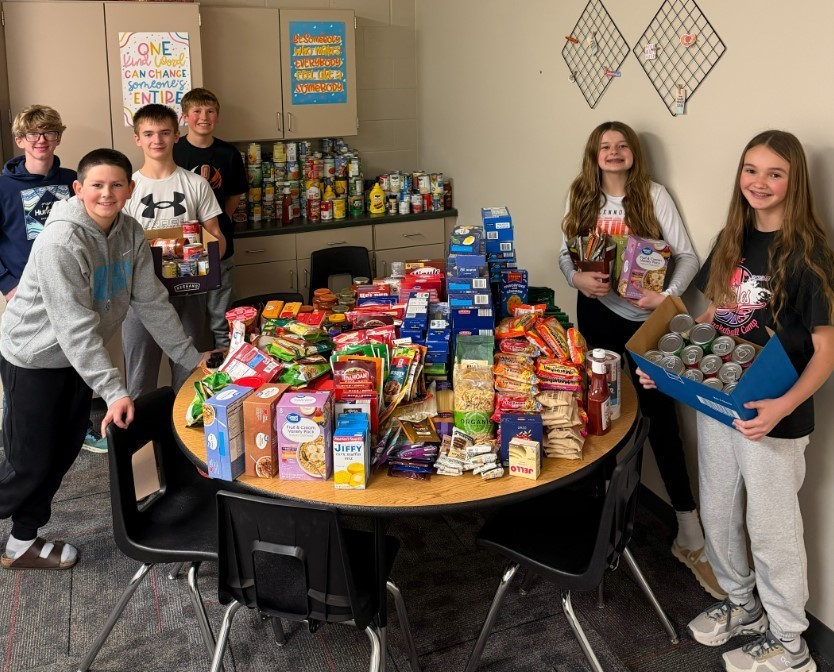 food drive donations junior high